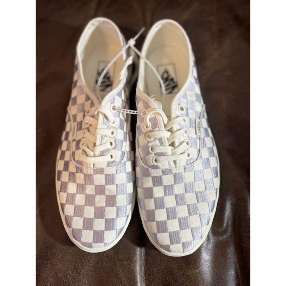 Vans Embroidered Check Authentic Lowpro VN000D047VF Lunar Rock Mens 9 Women 10.5